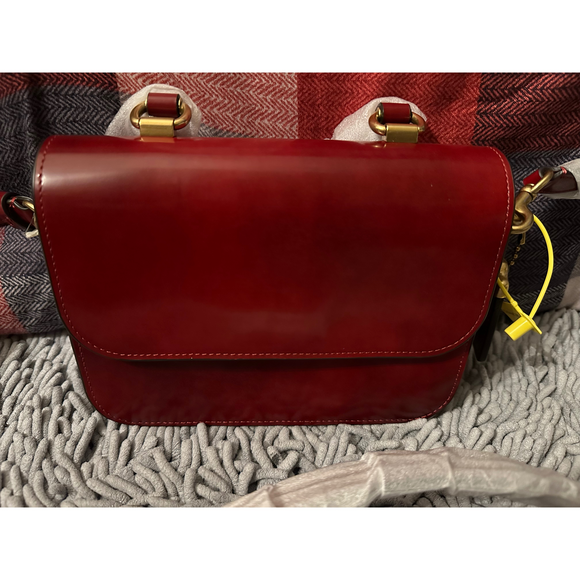 Coach Handbags - Coach Rogue top handle Red Leather Handbag